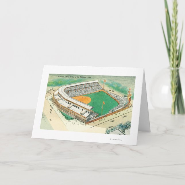 Carte Vue aérienne de Wrigley Field # 3Chicago, IL (Devant)