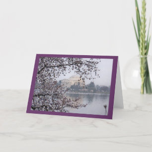 Carte Vue artistique des fleurs de cerisier au bassin de