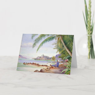 Carte Vue de l'île ronde, tableau de Marianne North,