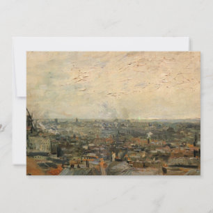 Carte Vue de Paris depuis Montmartre par Vincent van Gog