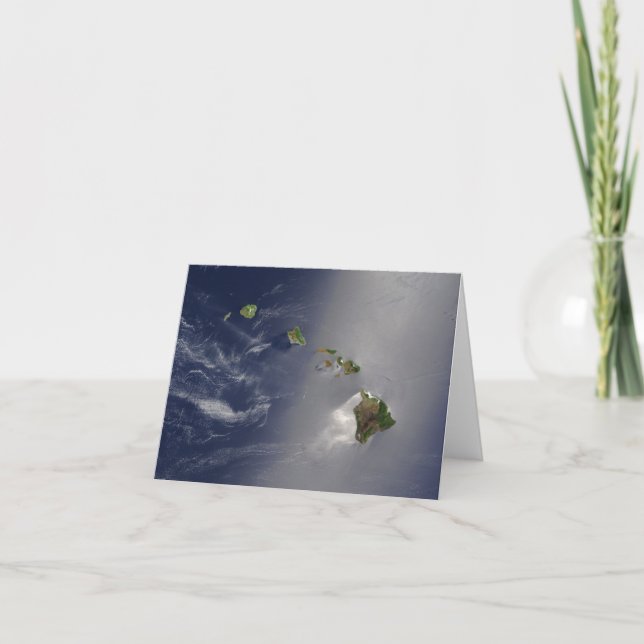 Carte Vue d'Hawaii depuis l'espace (Devant)