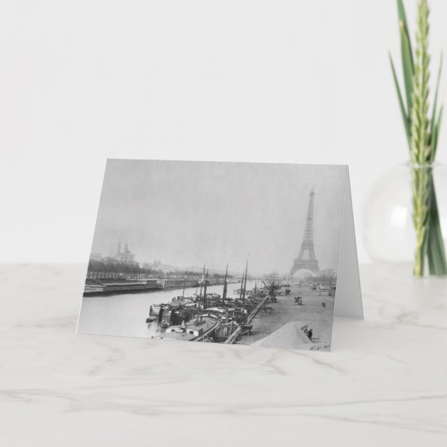 Carte Vue sur les bords de Seine et Eiffel (Devant)