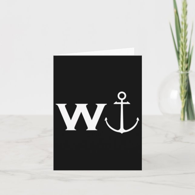 Carte W Ancre Wanker Funny Voilier (Devant)