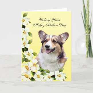 Carte w/poetry de jour de mères de corgi de