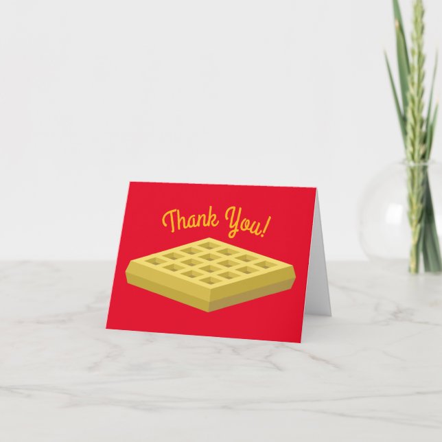 Carte Waffle Cute Breakfast Brunch Enfants 1er Anniversa (Devant)