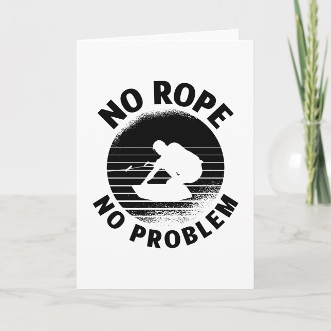 Carte Wakeboard No Rope No Problem Wake Wakeboarder (Devant)