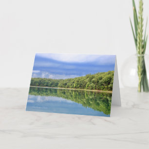Carte Walden Pond avec une citation de Henry D. Thoreau 