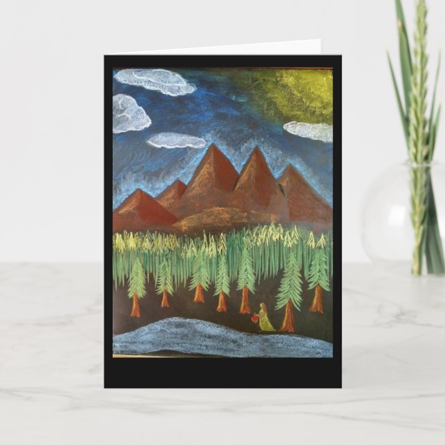 Carte Waldorf Inspiré Art Card : Lady in the Woods (Devant)