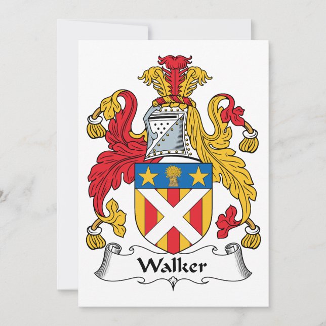 Carte Walker Family Crest (Devant)