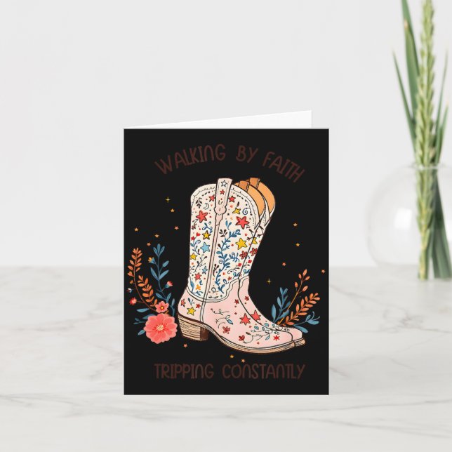 Carte Walking By Faith Tripng Constantly Christian Weste (Devant)