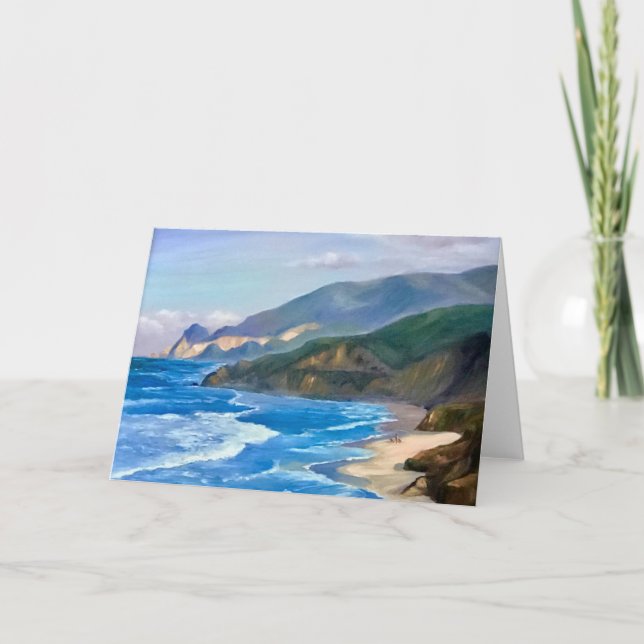 Carte Walking My Dogs at Devil's Slide Greeting Card (Devant)