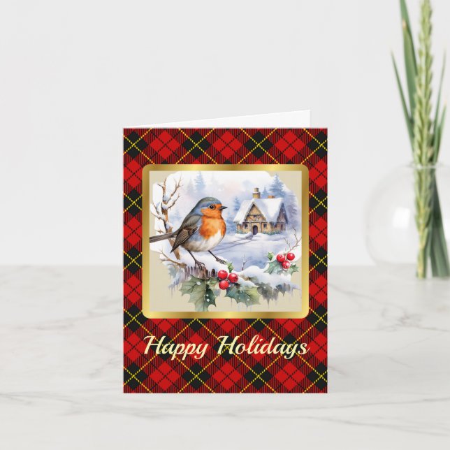 Carte Wallace Crest & Tartan avec Robin Smas personnalis (Devant)
