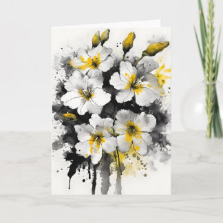 Carte Wallflower - Watercolor flowers