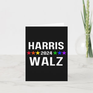 Carte WAlzheimer 2024 Lgbtq Gay pride Rainbow Kamala Har
