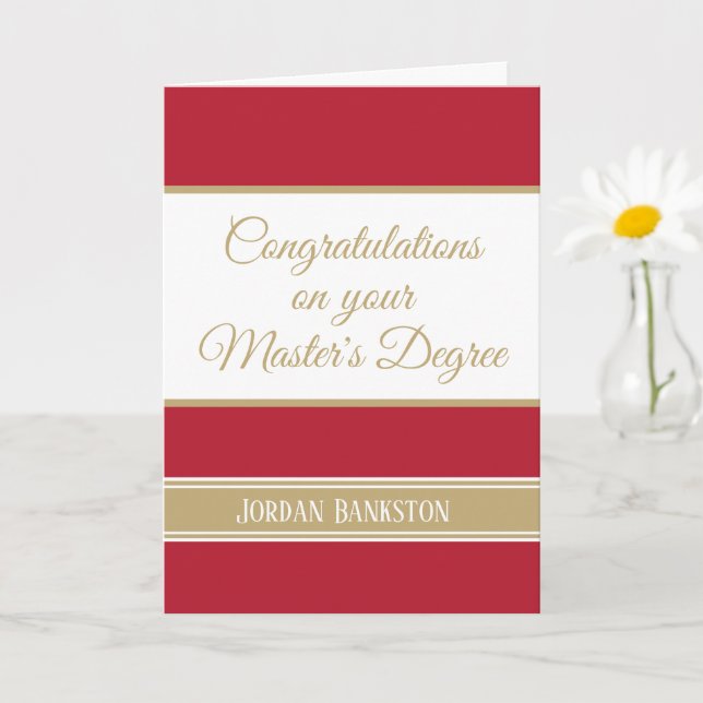 Carte Waouh ! Master's grade Graduation card (Petite plante)