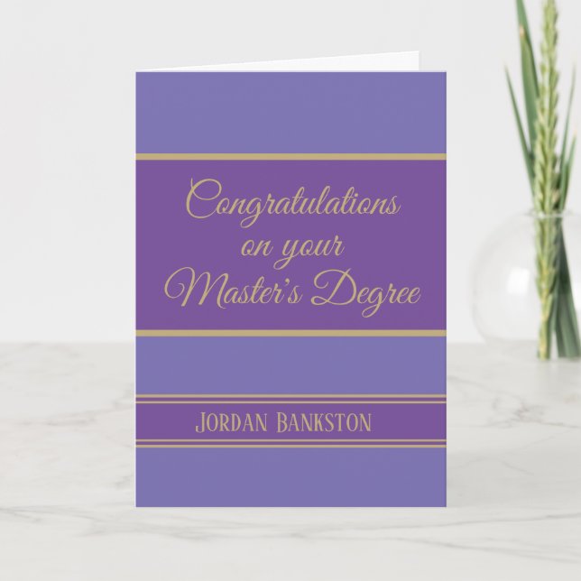 Carte Waouh ! Master's grade Graduation card (Devant)