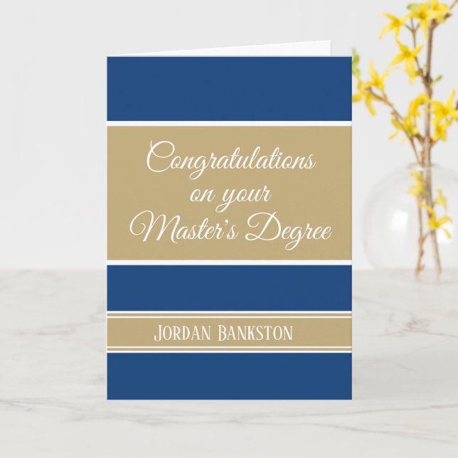 Carte Waouh ! Master's grade Graduation card (Fleur jaune)