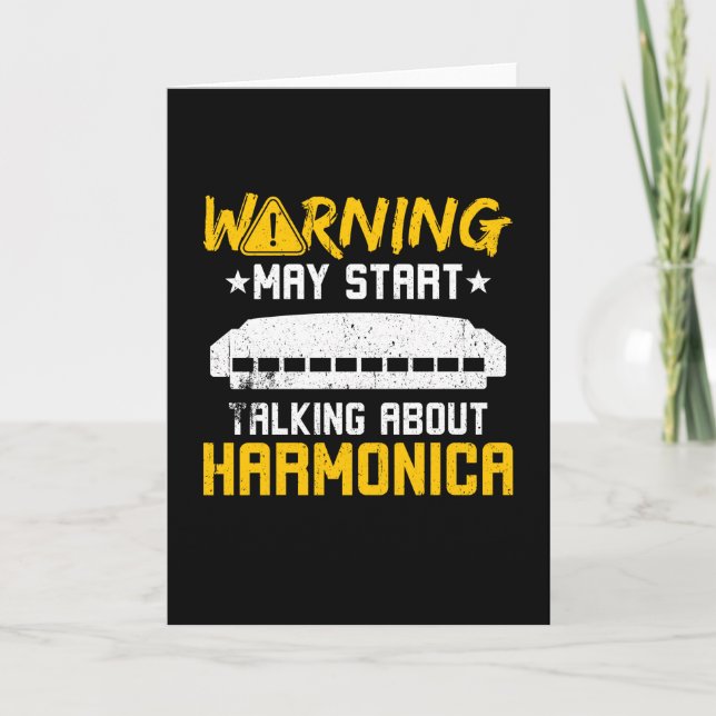 Carte Warning Start Talking About Harmonica (Devant)