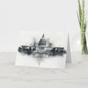 Carte Washington DC Capitol américain noir et blan