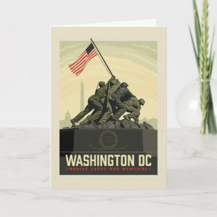 Carte Washington, DC   Mémorial de guerre du Corps marit
