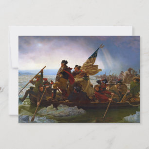Carte Washington Traverser le Delaware par Emanuel Leutz