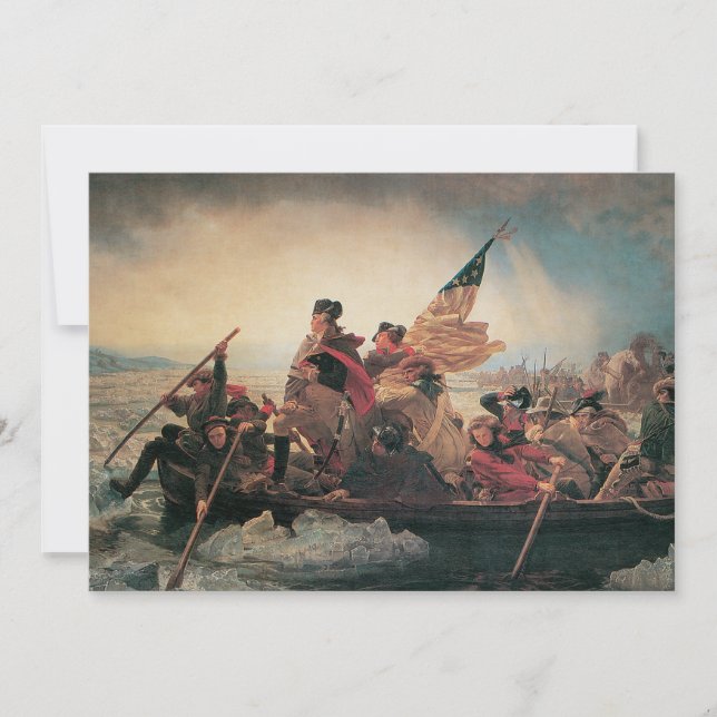 Carte Washington Traverser le Delaware par Emanuel Leutz (Devant)