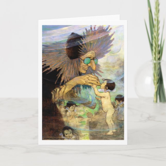 Carte Water Baby and Fairy, Jessie Willcox Smith (Devant)