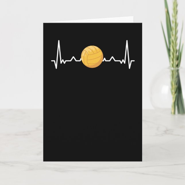 Carte Water Polo Battement de coeur | Cadeau d'amour pou (Devant)