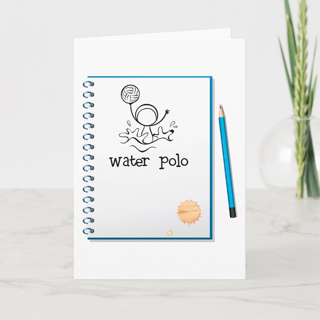 Carte Water Polo Doodle Croquis Eau Levée À La Main Spor (Créateur téléchargé)