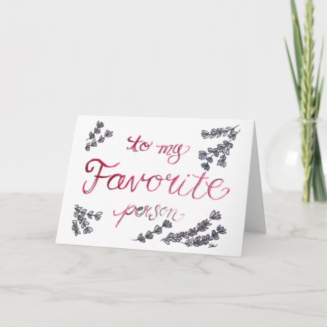 Carte Watercolor (Devant)