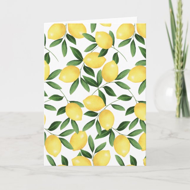CARTE WATERCOLOR LEMONS (Devant)