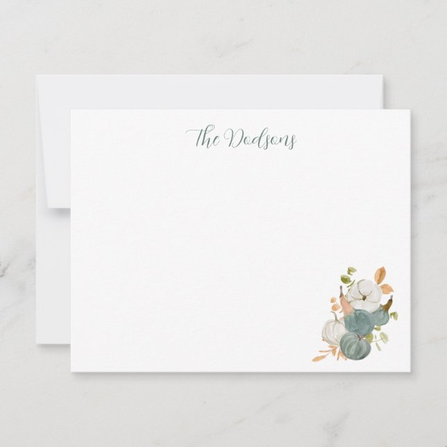 Carte Watercolor Pumpkin Notecards (Devant)