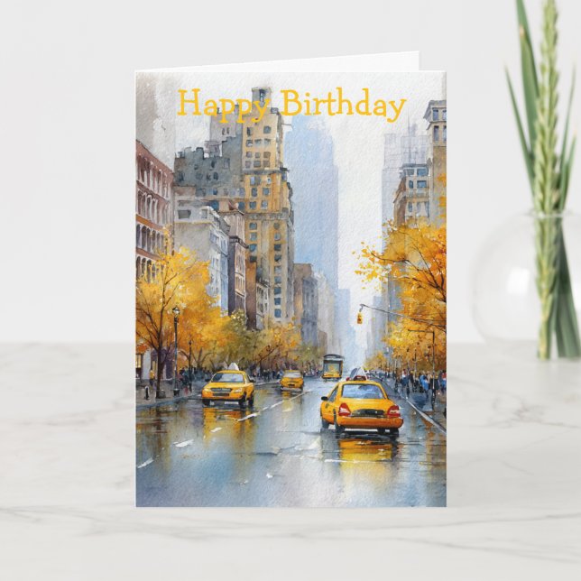 Carte Watercolour Autumn in New York (Devant)