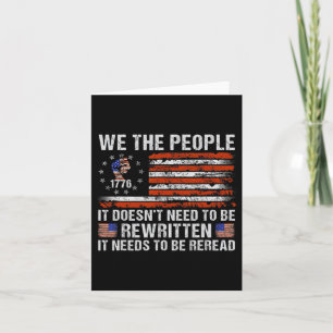 Carte We The People American Flag Patriotic 1776 Usa Ret