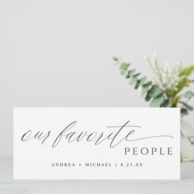 Carte Wedding Seating Chart Our Favorite People Card (Debout devant)