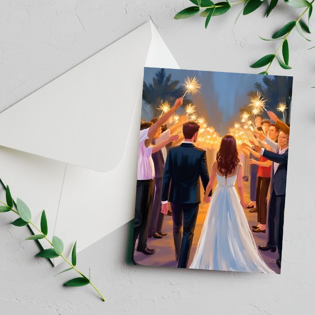 Carte Wedding Sparklers | Marriage Celebration Card (Créateur téléchargé)