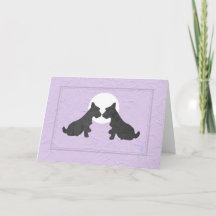Wee Scottie Puppy Love Valentine's Day on Lavender