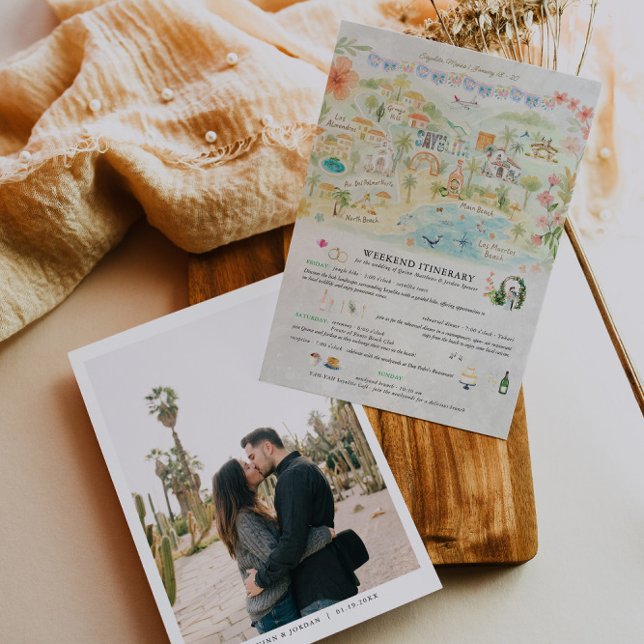 Carte Week-end mariage à Sayulita au Mexique | Itinérair (Créateur téléchargé)