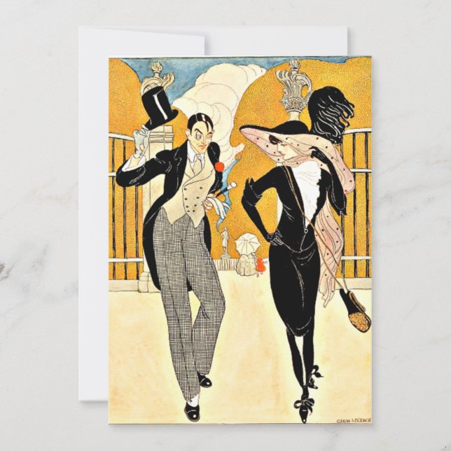 Carte Wegener - Un couple élégant, années 1920 (Devant)