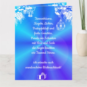 Carte Weihnachtsgedicht Deutsch, Ajouter Votre Texte