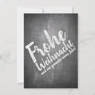 Carte Weihnachtsgrüße auf der Kreidetafel