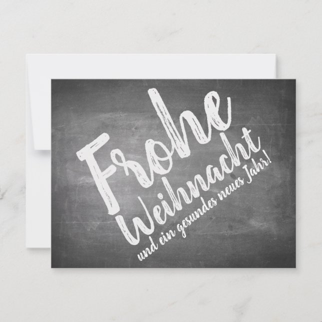 Carte Weihnachtsgrüße auf der Kreidetafel (Devant)