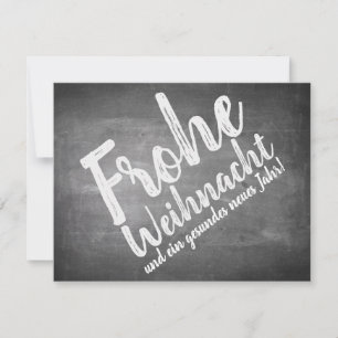 Carte Weihnachtsgrüße auf der Kreidetafel
