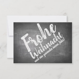 Carte Weihnachtsgrüße auf der Kreidetafel