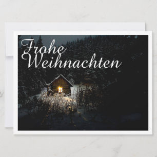 Carte Weihnachtsgrüße mit Hexenhaus