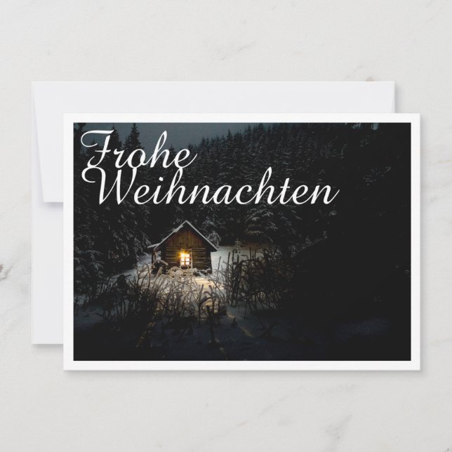 Carte Weihnachtsgrüße mit Hexenhaus (Devant)
