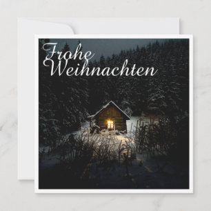 Carte Weihnachtsgrüße mit Hexenhaus