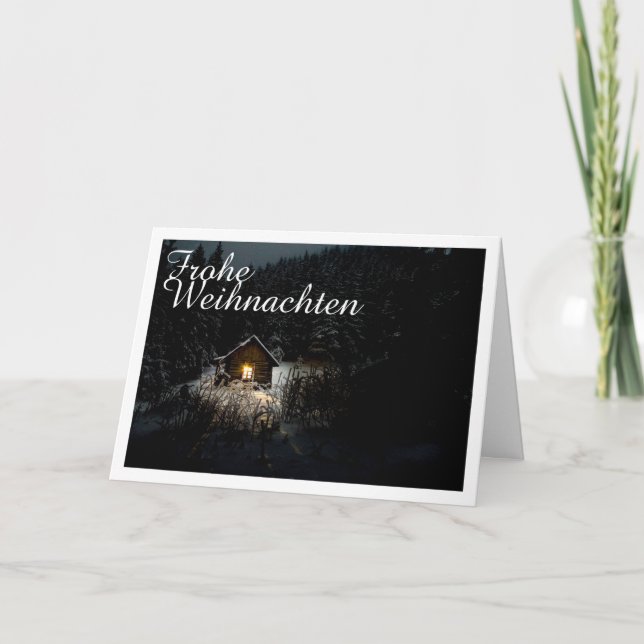 Carte Weihnachtsgrüße mit Hexenhaus (Devant)