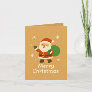 Carte Weihnachtskarte mit Santa Claus Merry Christmas
