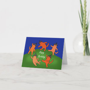 Carte Weird Cats Dancing Matisse Art Lover Anniversaire